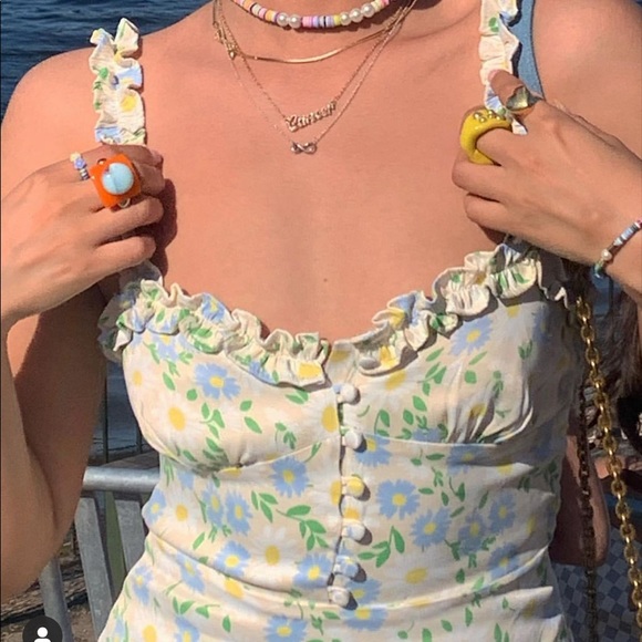 Zara floral satin dress bloggers fav - Picture 7 of 16